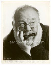 6r122 BURL IVES 8x10 still '60 great headshot portrait of the actor in glasses w/cigar!