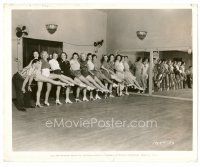 6r151 COLLEGE HOLIDAY candid 8x10 still '36 dance director rehearses with sexy chorus girls!
