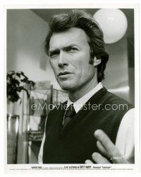 6r178 DIRTY HARRY 8x10 still '71 great close up of tough Clint Eastwood wearing sweater vest!