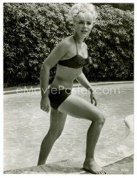 6r209 ELKE SOMMER 7.25x9.5 still '65 the sexy blonde in bikini getting out of swimming pool!