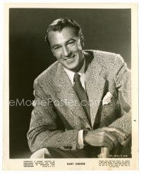 6r250 GARY COOPER 8x10 still '42 waist high close up of the great star in suit & tie!