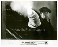 6r263 GODFATHER PART II 8x10 still '74 great close up of Robert De Niro as Don Corleone firing gun!
