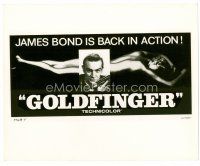 6r269 GOLDFINGER 8x10 still '64 cool image of Sean Connery as James Bond on the 24-sheet!