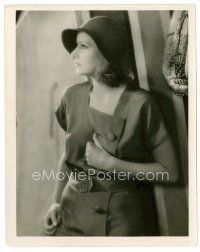 6r276 GRETA GARBO 8x10 still '30s great waist high portrait with pensive look!