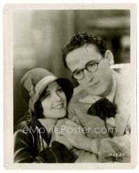 6r279 HAROLD LLOYD 8x10 still '20s concerned close up with bruise on forehead, with pretty girl!