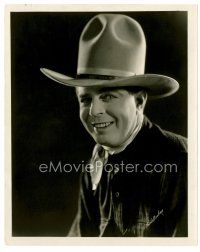 6r299 HOOT GIBSON deluxe 8x10 still '26 incredible smiling cowboy portrait by Schellenberg!