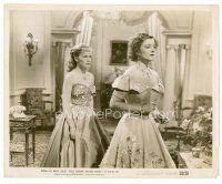 6r313 IF THIS BE SIN 8x10 still '50 close up of Myrna Loy & Peggy Cummins in cool dresses!
