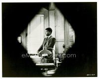 6r318 IN THE HEAT OF THE NIGHT 8x10 still '67 view of Sidney Poitier through peep hole!