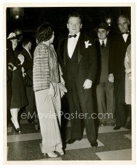 6r331 JAMES CAGNEY candid 8x10 still '50s full-length all dressed up with his wife Frances!