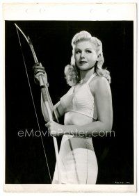 6r348 JEAN PHILLIPS 8x11 key book still '40s cool portrait of sexy actress w/bow & arrow!