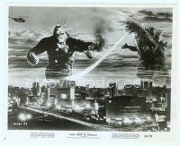 6r380 KING KONG VS. GODZILLA 8x10 still '63 Godzilla & 1933 King Kong over Tokyo skyline!