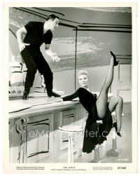 6r392 LES GIRLS 8x10 still '57 Gene Kelly in dance number on bar with sexy Mitzi Gaynor!
