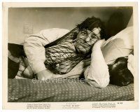 6r396 LITTLE GIANT 8x10 still '46 wacky Lou Costello in bed covered with fish net!