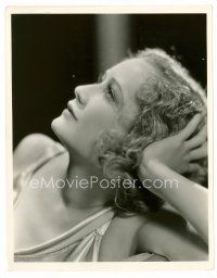 6r448 MIRIAM HOPKINS 8x10 still '30s wonderful profile portrait of the sexy blonde looking up!