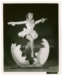 6r452 MITZI GAYNOR 8x10 still '50s wonderful image of sexy dancer jumping from cracked egg!