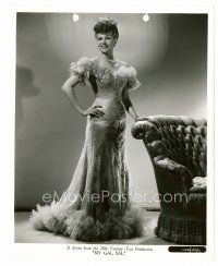 6r476 MY GAL SAL 8x10 still '42 wonderful full-length portrait of sexy Rita Hayworth in gown!
