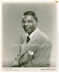 6r479 NAT KING COLE 8x10 publicity still '40s great young portrait of the singer in suit & tie!