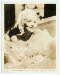 6r587 SCARLET EMPRESS 8x10 still '34 incredible close up of Marlene Dietrich in feathery dress!