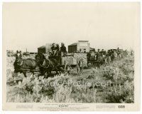 6r600 SHANE 8x10 still '53 Van Heflin & homesteaders leaving town in their wagons!