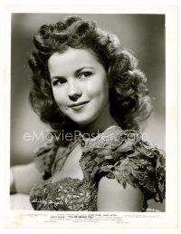 6r609 SHIRLEY TEMPLE 8x10 still '44 head & shoulders smiling portrait in cool dress!