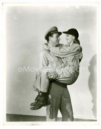 6r672 THEY WERE EXPENDABLE 8x10 still '45 full-length John Wayne carrying pretty Donna Reed!