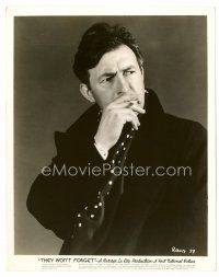 6r675 THEY WON'T FORGET 8x10 still '37 close up of Claude Rains as D.A. who frames Jewish man!
