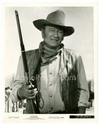 6r692 UNDEFEATED 8x10 still '69 waist-high close up of John Wayne holding his rifle!