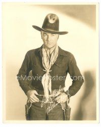 6r729 WILLIAM BOYD deluxe 8x10 still '36 Hopalong Cassidy cowboy portrait with facsimile signature!