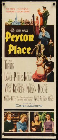 6s133 PEYTON PLACE linen insert '58 Lana Turner, from novel of small town life by Grace Metalious!