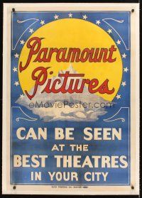6s086 PARAMOUNT PICTURES linen 1sh '15 classic image of studio logo atop soaring mountain!