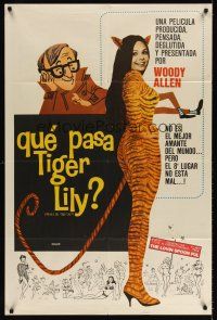 6t159 WHAT'S UP TIGER LILY Argentinean '66 wacky Woody Allen Japanese spy spoof w/dubbed dialog!
