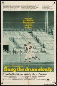 6t007 BANG THE DRUM SLOWLY 1sh '73 Robert De Niro, image of New York Yankees baseball stadium!