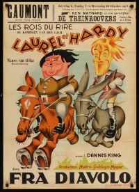 6t367 DEVIL'S BROTHER pre-War Belgian '33 Hal Roach, best different art of Laurel & Hardy!