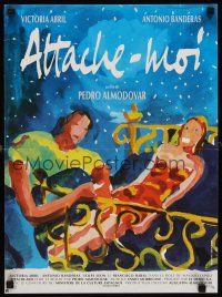 6t333 TIE ME UP! TIE ME DOWN! French 15x21 '90 Pedro Almodovar's Atame!, Banderas, wacky artwork!
