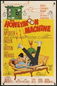 6t040 HONEYMOON MACHINE 1sh '61 young Steve McQueen has a way to cheat the casino!
