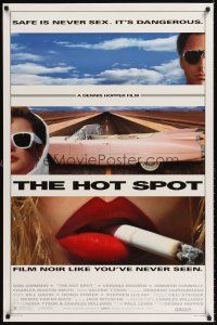 6t216 HOT SPOT DS 1sh '90 cool close up smoking & Cadillac image, directed by Dennis Hopper!