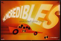 6t218 INCREDIBLES horizontal teaser 1sh '04 Disney/Pixar animated sci-fi superhero family!