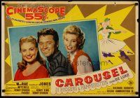 6t304 CAROUSEL Italian photobusta '56 pretty Shirley Jones, Gordon MacRae & Barbara Ruick!