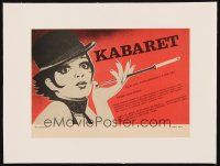 6w153 CABARET linen Czech 8x12 1989 great different art of Liza Minnelli, directed by Bob Fosse!
