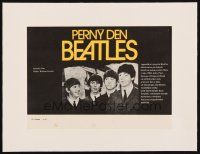 6w154 HARD DAY'S NIGHT linen Czech 9x12 R1978 different image of The Beatles, rock & roll classic!