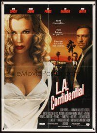 6w145 L.A. CONFIDENTIAL Italian 1p '97 Kevin Spacey, Russell Crowe, Danny DeVito, Kim Basinger