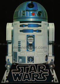 6w102 STAR WARS 2-sided die-cut mobile '77 great images of R2-D2 & Death Star battle scene!