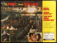 6w084 SPY WHO LOVED ME subway poster '77 Roger Moore as James Bond, different submarine image!