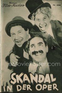 6w042 NIGHT AT THE OPERA Austrian program '35 Groucho Marx, Chico Marx, Harpo Marx, Kitty Carlisle