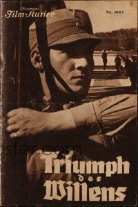 6w038 TRIUMPH OF THE WILL Austrian program '35 Leni Riefenstahl infamous WWII Nazi documentary!
