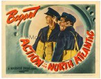 6x175 ACTION IN THE NORTH ATLANTIC LC '43 c/u of Humphrey Bogart & Raymond Massey w/ life jackets!