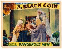 6x222 BLACK COIN chapter 1 LC '36 four Arab guys in turbans choking Ralph Graves, full-color!