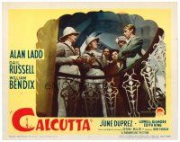 6x244 CALCUTTA LC #6 '46 Gavin Muir and guy in pith helmets question Alan Ladd on staircase!