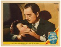 6x284 CROSSROADS LC '42 great romantic close up of William Powell & sexy Hedy Lamarr!