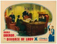 6x309 DIVORCE OF LADY X LC '38 lawyer Laurence Olivier studies his new client from behind desk!